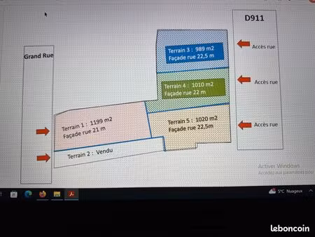 4 belles parcelles de terrain a bâtir non viabilisées