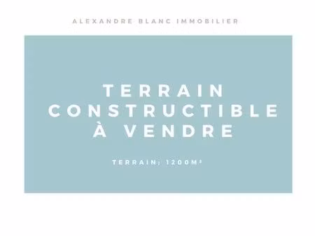 terrain viabilisé de 1200 m²