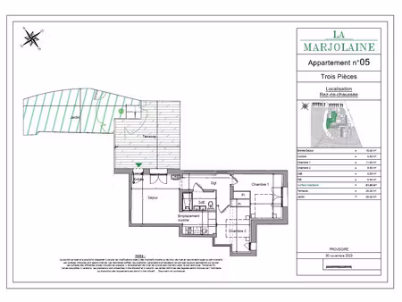 vente appartement 3 pièces 51 m² mouans-sartoux (06370)