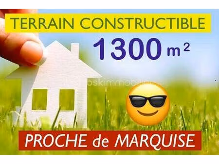 terrain de 1 295 m² à ferques