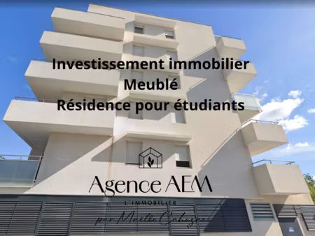 studio meublé résidence etudiant - investissement locatif