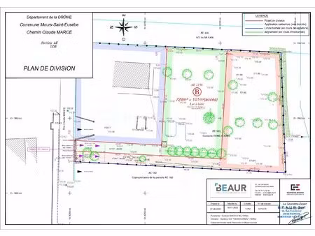 terrain de 830 m² à mours-saint-eusebe
