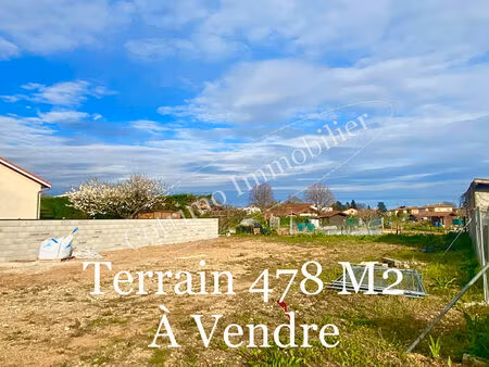 chassieu centre terrain 478m² libre constructeur
