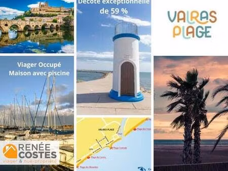 viager occupé - f70-h85 ans - valras plage (34350)