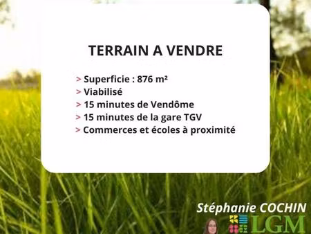 terrain constructible viabilisé 876 m² proche de vendôme