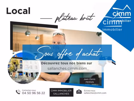 a vendre sallanches (74700) local de 174m2 env. en plateau brut