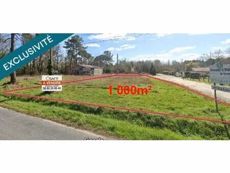 vente terrain 1000 m² gaillan-en-médoc (33340)
