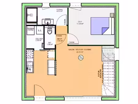 projet de construction d'une maison 63 m² avec terrain à...