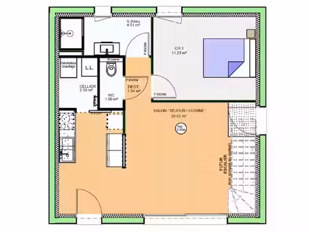 projet de construction d'une maison 63 m² avec terrain à...