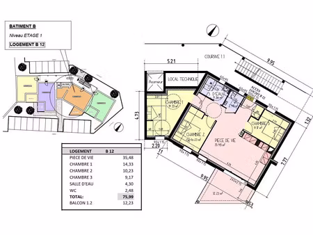 vente appartement 4 pièces 76 m² les herbiers (85500)