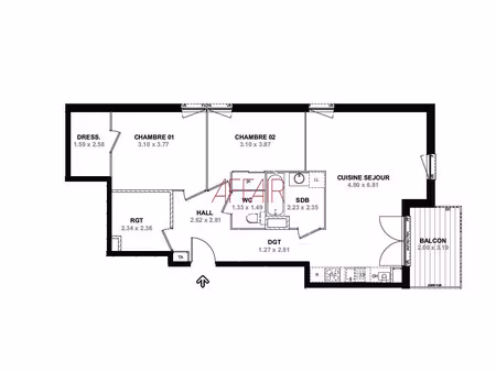 vente appartement 3 pièces 76 m² neydens (74160)