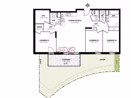 vente appartement 4 pièces 90 m² neydens (74160)