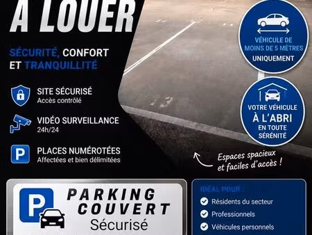 parking couvert sécurisé