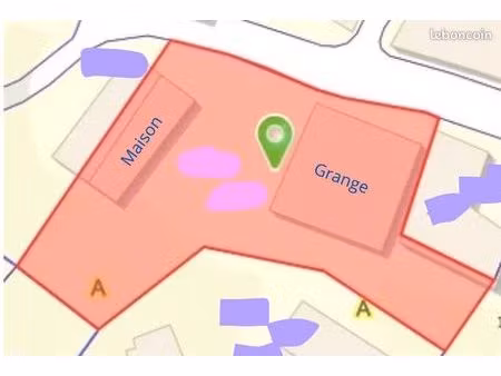 maison mitoyenne + grange