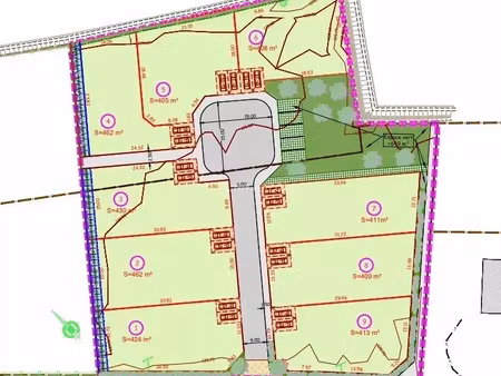 vente terrain 413 m2 à carpiquet