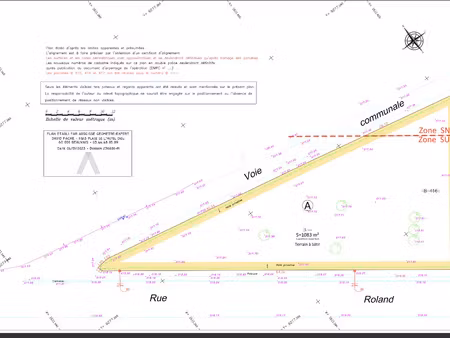 vente terrain 1083 m² abancourt (60220)