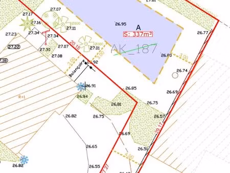 terrain viailisé de 379 m²