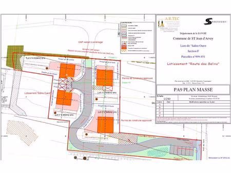 terrain à vendre saint jean d'arvey 647m2 157 000€