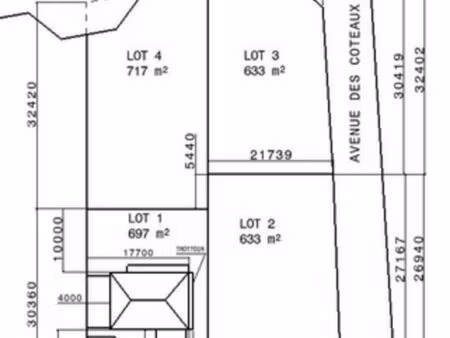 vente terrain 637 m² rontignon (64110)