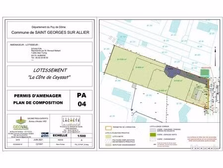 terrain 485 m² saint-georges-sur-allier
