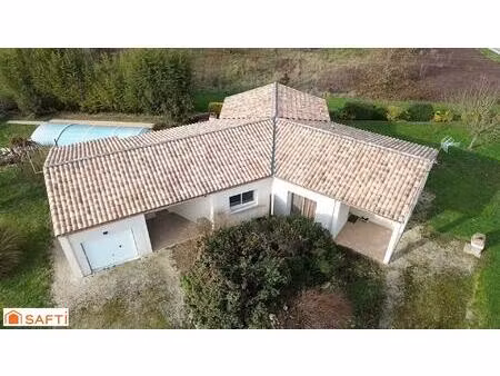 maison de plain-pied 132 m2 habitable avec piscine