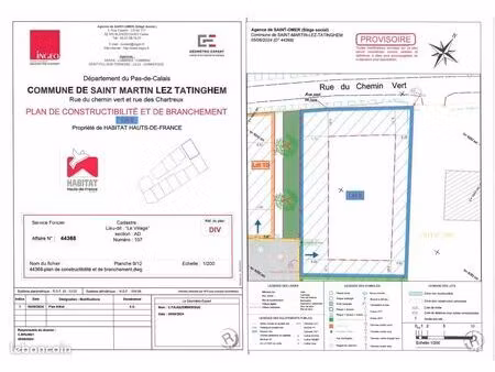 terrain 576 m² saint martin lez tatinghem