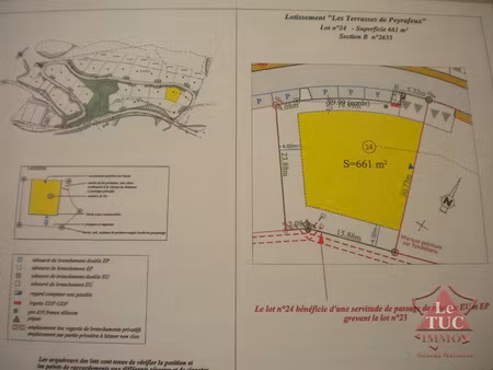 vente terrain 661 m² à mondragon (84430)  81 900 €