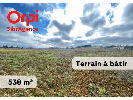 vente terrain 538 m² à saint-papoul (11400)  66 000 €