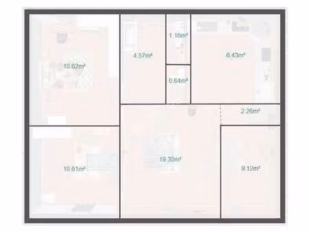 vente appartement 4 pièces à pont-rousseau (44400) : à vendre 4 pièces / 65m² pont-roussea