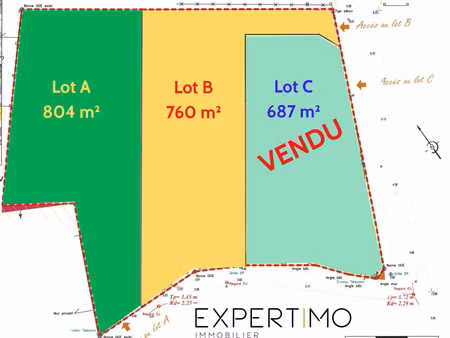 bourgneuf - lot a -terrain à bâtir- 804m²