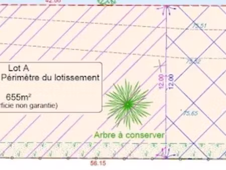 vente terrain à batir 655 m² à saint-martin-en-bière (77630)  125 000 €