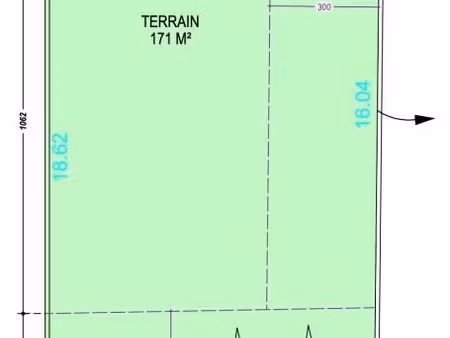terrain 541 m² la chapelle des marais