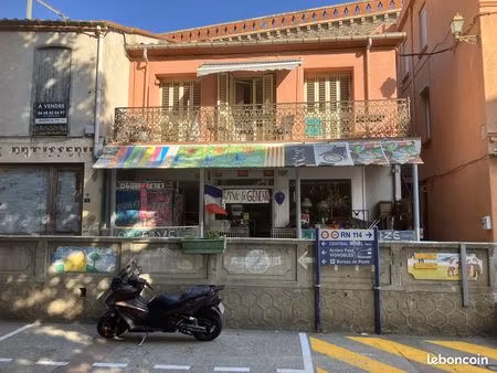 magasin et studio 109m2 minimum + remise 15m2. mer  plage à 50 mètres. cerbère 66290 = 222
