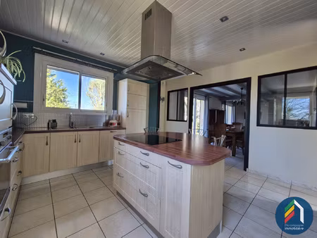 maison sur sous-sol avec grand terrain arboré