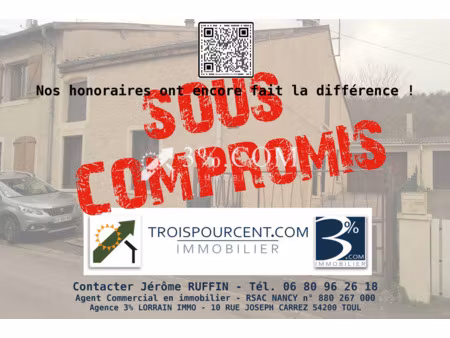 à saisir – maison à rénover avec grand terrain constructible sur ecrouves !