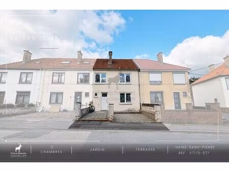 maison à vendre avec jardin + parking sur haine-saint-pierre