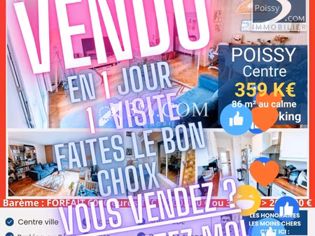 appartement 3 chambres dans résidence de standing balcon+cave+parking