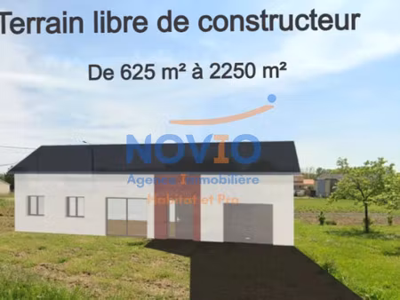 vente terrain 625 m² à naintre (86530)  33 000 €