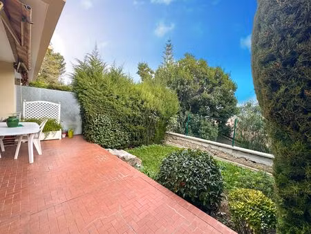 nice  bas cimiez  environnement calme  residentiel  rez-de-jardin  2/3 pieces  62m²  terra