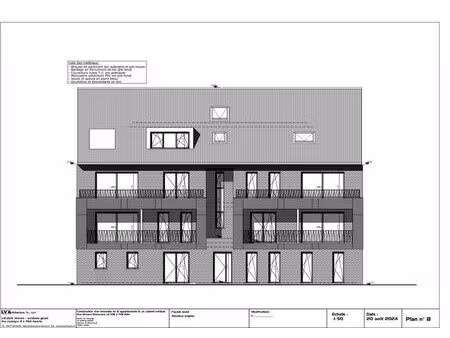 terrain à bâtir avec projet de 5 ou 6 logements / cabinets