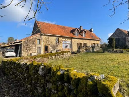 charmante longère en pierre à vendre à changy de 200 m2 et ses 2000 iris