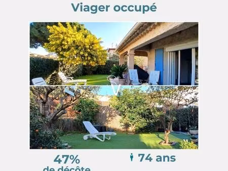 viager occupé - maison t5 de 125 m2 avec parking et garage fermé - monsieur 74 ans