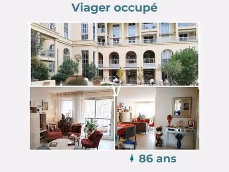 viager occupé - appartement t3 de 70 m2 avec terrasse  parking et garage fermé - madame 86