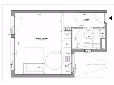 vente appartement paris 15eme arrondissement  31m² 1 pièce 390 000€ paris