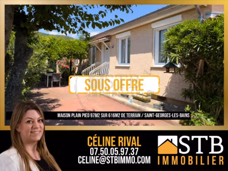 maison plain pied de 97m2 sur 616m2 de terrain