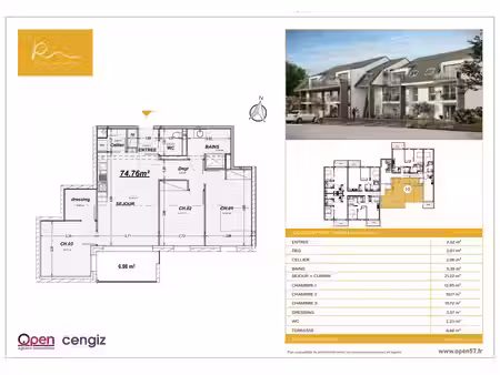 en vente appartement 74 76 m² – 260 000 € |rettel