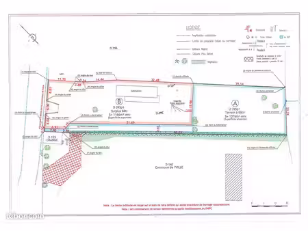 terrain 1076 m² iville
