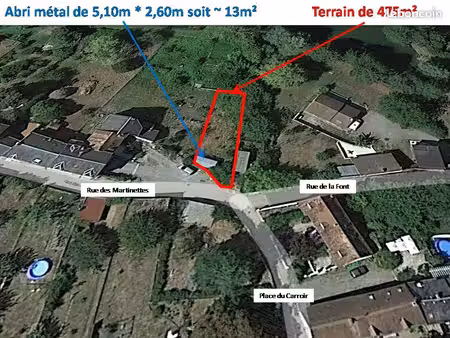 terrain constructible à le pêchereau de 475m² au calme sans vis-à-vis et vue dégagé
