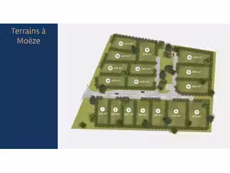 vente terrain 556 m² moëze (17780)