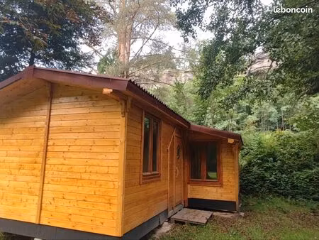 chalet en bois neuf sur camping